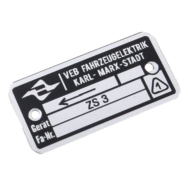 Tabliczka blacha znamionowa Junak - iskrownik ZS3