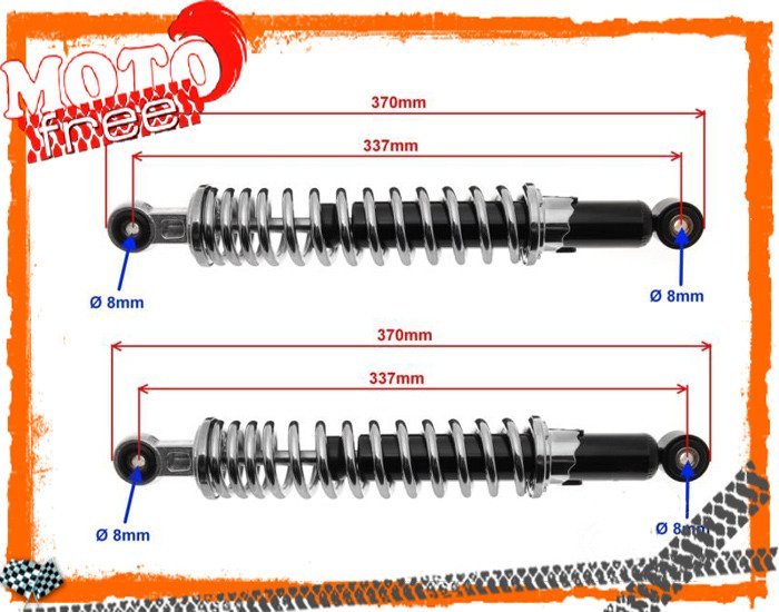 Amortyzatory tył chrom para simson s50 s51 sr50