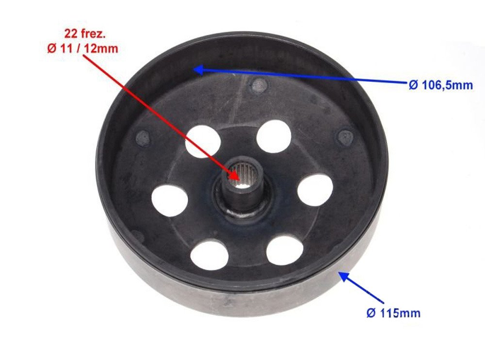 Dzwon sprzęgła 4t 2t 106mm quest zipp tgb 101 303