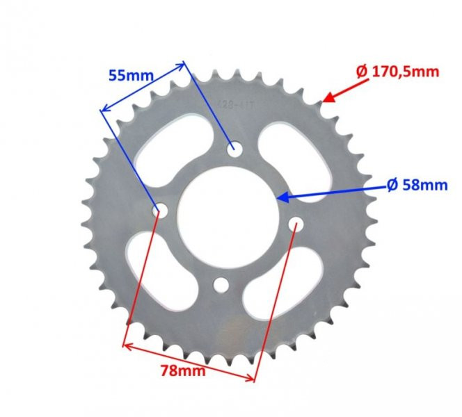Zębatka napędowa tył tylna 41z 428 do junak 126