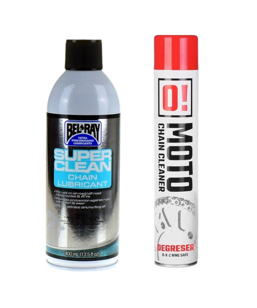 Bel-Ray O!MOTO zestaw do czyszczenia i ochrony łańcucha napędowego