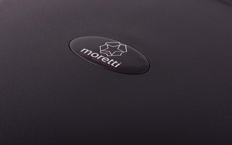 Kufer Moretti MR-807, 28 l, czarny, biały odblask