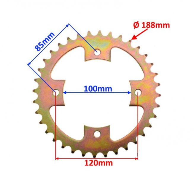 Zębatka tył tylna quad atv bashan 250 200 36z 520