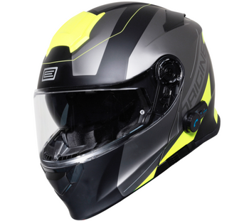 Kask DELTA SPIKE + BT FLUO YELLOW-BLACK