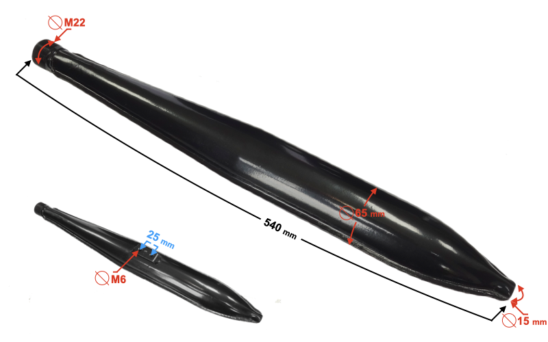 Tłumik Wydech ROMET KOMAR OGAR KADET Czarny
