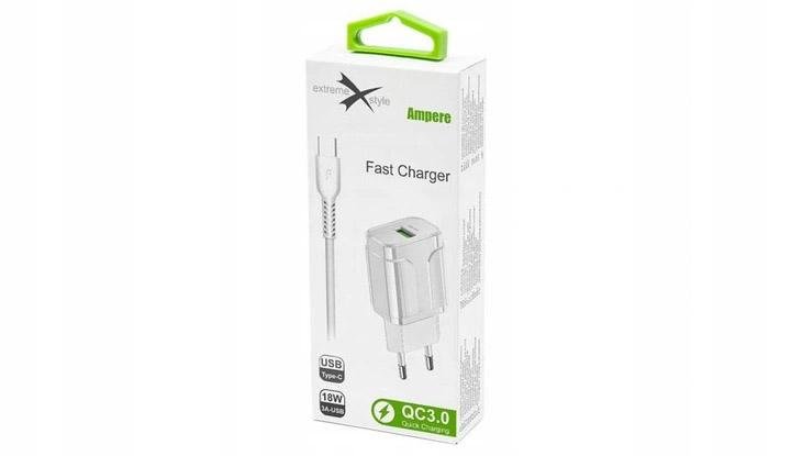 Ładowarka Sieciowa Telefon QC 3.0 Kabel USB typ-C