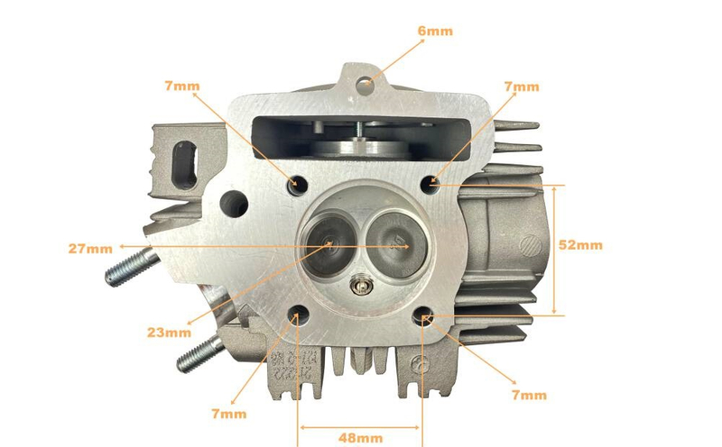 Głowica chiński quad atv 125cc Router XL XM XS Zipp 54mm z wałkiem zaworami
