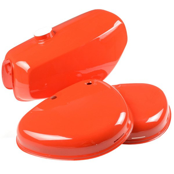 Zbiornik paliwa pokrywy boczne czerwone premium Simson S51 S60 S70