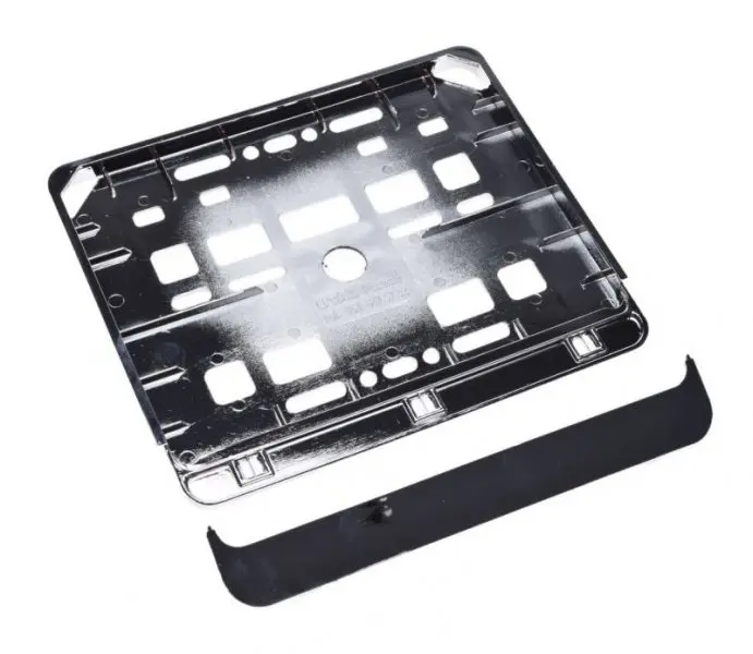 Ramka tablicy rejestracyjnej duża srebrna