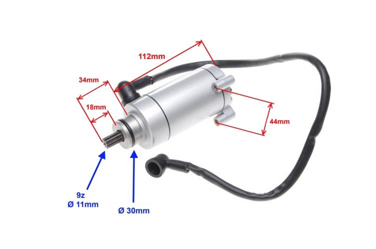 Rozrusznik elektryczny romet zk50 zetka crs