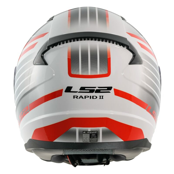Kask integralny LS2 FF353 RAPID II CIRCUIT WHITE RED homologacja ECE 22.06