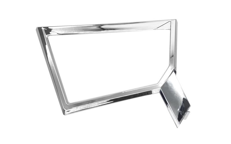 Dekor obudowy nóg 1/4 do skutera Barton E-Max ramka chrom prawa