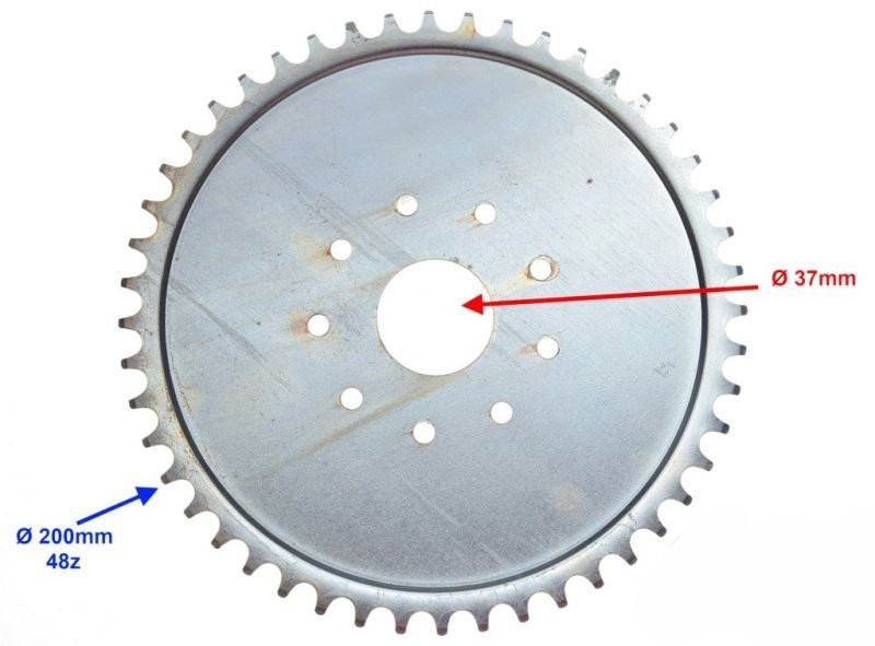 Zębatka tył 48z 415 do silnika rowerowego 2T