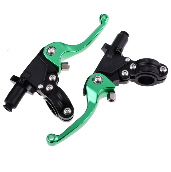 Dźwignia hamulca sprzęgła + obejmy zielone Simson DPR