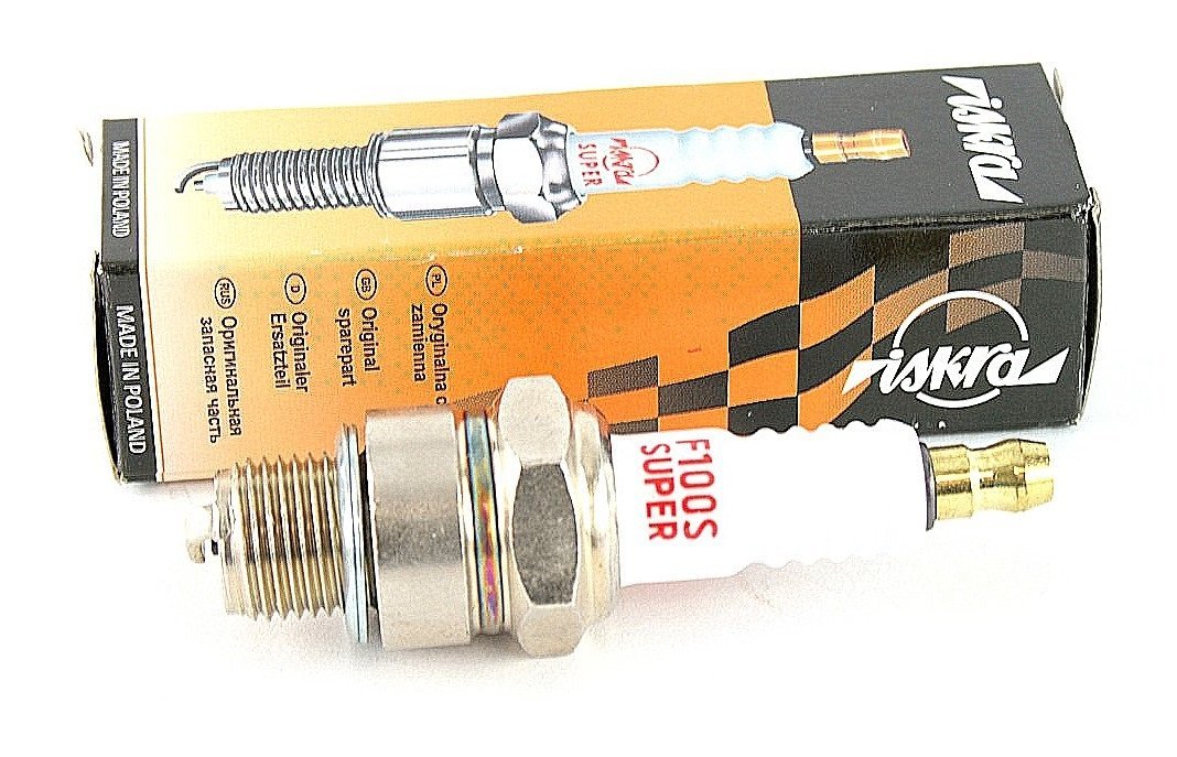 Iskra F100S świeca zapłonowa iskrowa MZ ETZ WSK Simson Romet Jawa 