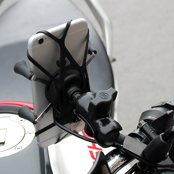 Uchwyt Motocyklowy z Ładowarką RAM L-metal USB