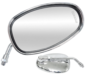 Lusterka R+R M10 srebrne Fighter 1 Chopper Honda Shadow VT Kawasaki Vulcan