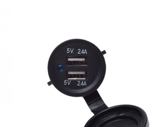 Gniazdo zapalniczki USB x 2 2.4A 5V