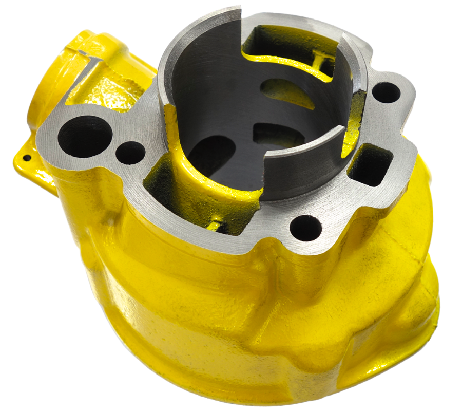 Cylinder i głowica do motoroweru 2T 80cc AM6 żółte Derbi Yamaha Aprilia