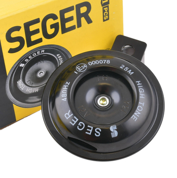 Klakson sygnał dźwiękowy 12V czarny 480Hz Seger E24
