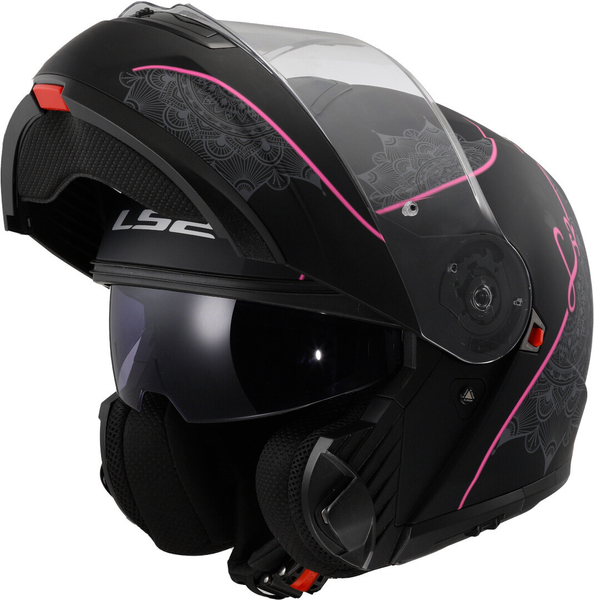 Kask szczękowy LS2 FF908 STROBE II LUX M.BLACK PINK homologacja ECE 22.06