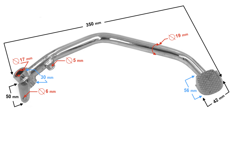 Dźwignia hamulca nożnego do motoroweru Barton Ranger Classic (E4)