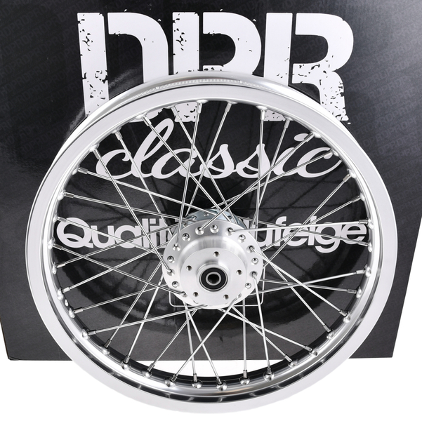 Koło jezdne 1,85x16 Simson S51 alu szprychy chrom DPR