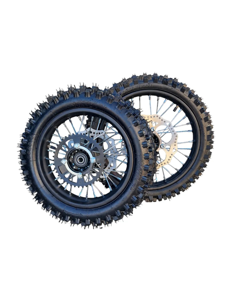 Koła 14/12 cali przód tył komplet pitbike MRF 120 140 RC Kayo TD125 TSD110