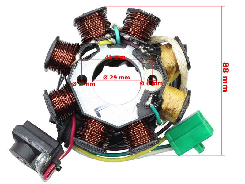 Stator Iskrownik 8 Cewek 3 Przewody Inca Sprint 4T