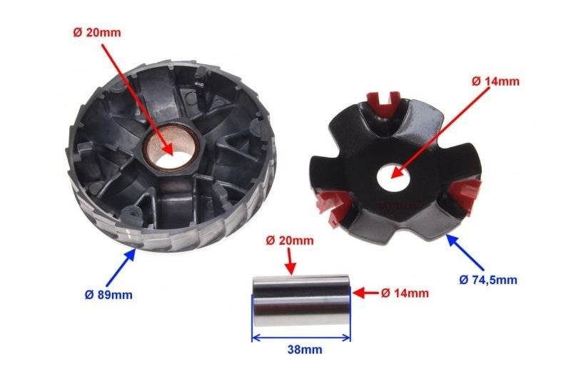 Napęd skuter 4t sportowy tuning 139qma qmb 1p39qmb Wariator 4T