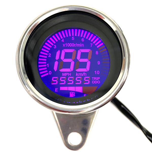 Licznik + obrotomierz uniwersalny LCD 12V wskaźnik paliwa przebieg