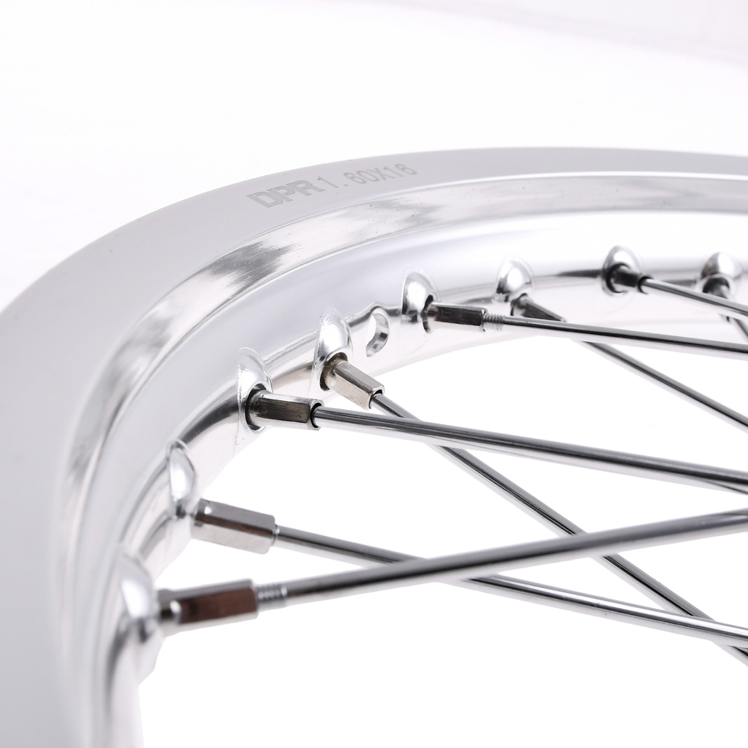 Koło jezdne 1,60x16 Simson S51 alu szprychy chrom DPR