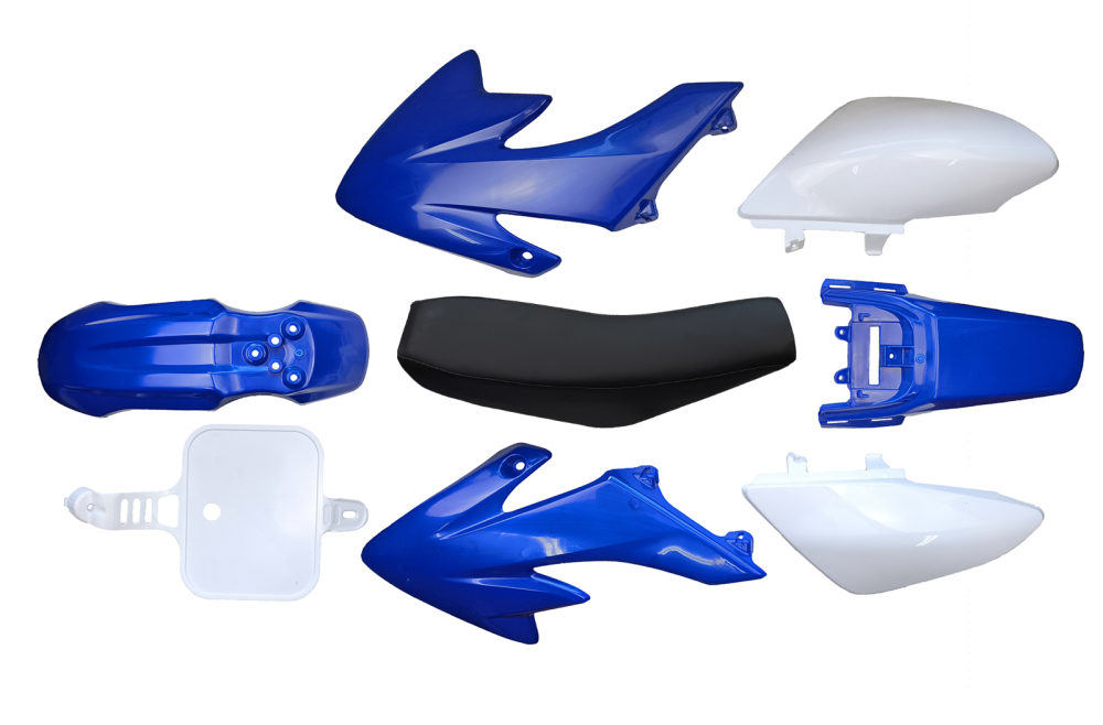 Plastiki owiewki niebieskie pocket bike mini cross MRF pitbike + siedzenie