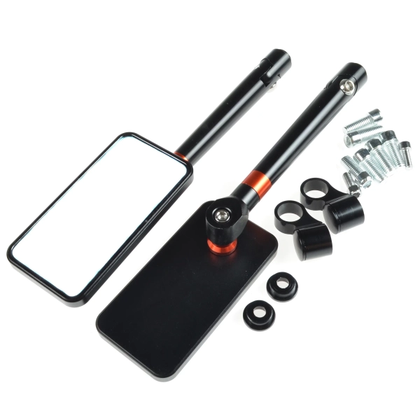 Lusterka czarne Racing V3 aluminiowe komplet