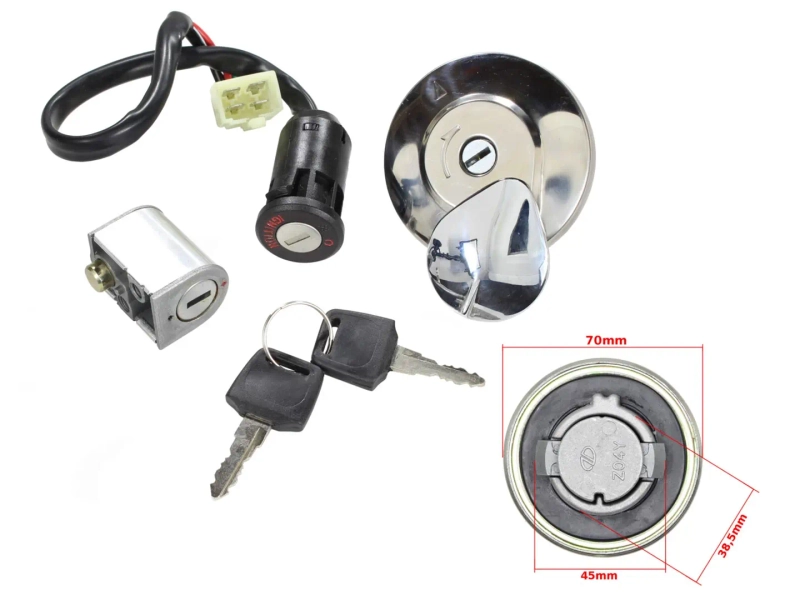 Stacyjka z zestawem zamków chopper king łoś jolly