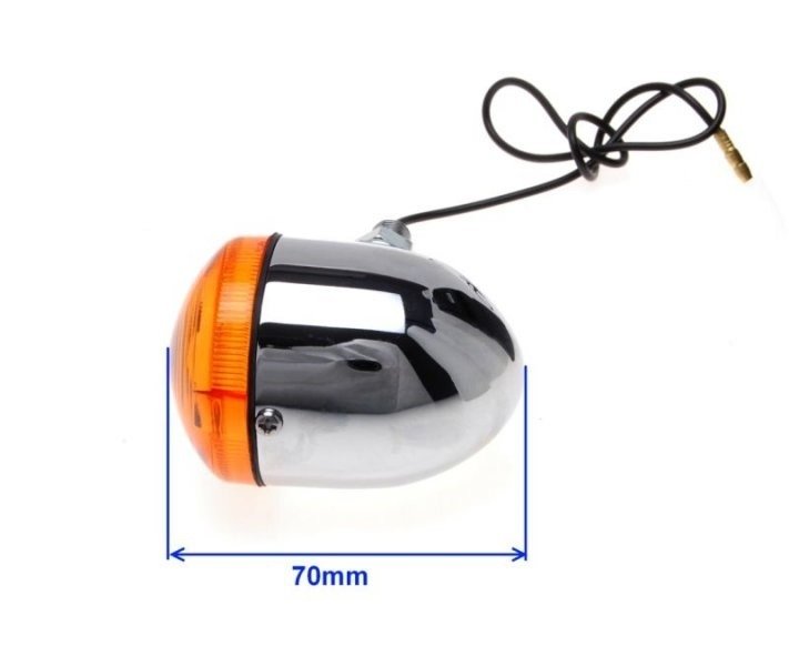 Kierunkowskazy bullet metal chrom wspornik