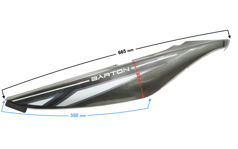 Obudowa tylna lewa grafitowa do motoroweru Barton Sprint 2
