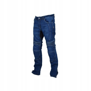 Spodnie faster jeans blue leoshi motocyklowe