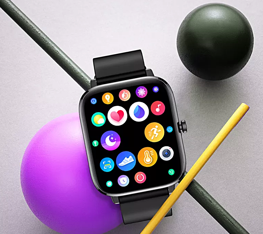 Smartwatch zegarek Rubicon RNCE79 różowy pasek silikonowy