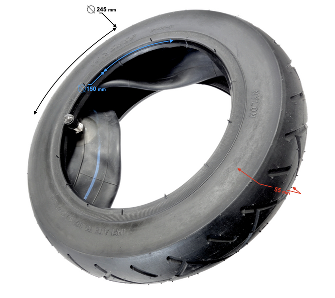 Opona z dętką 10x2.125 do hulajnogi elektrycznej Motus Blaupunkt Ninebot Dualtron