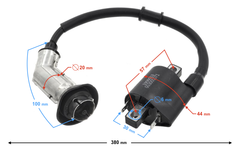 Cewka wysokiego napięcia skutera B-Max na wtrysku