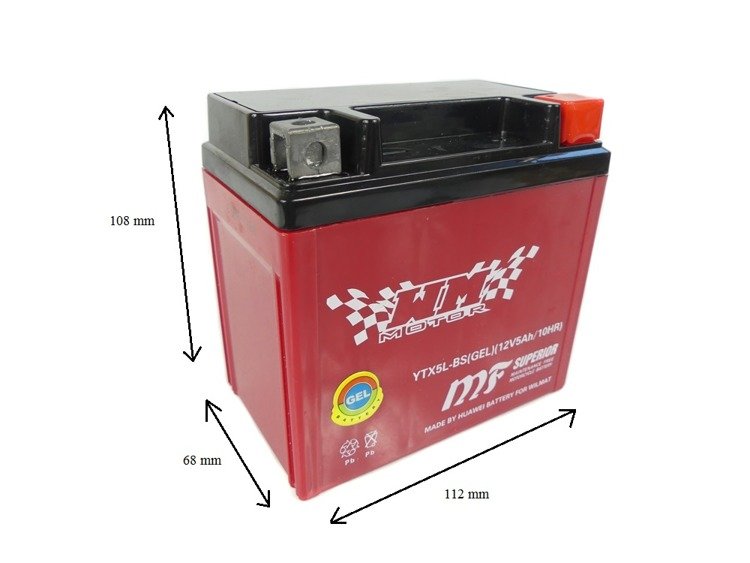 Akumulator ytx5l-bs 5ah wm motor żelowy