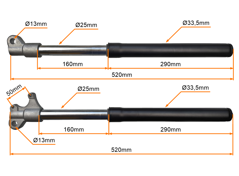 Amortyzatory lagi przód lewy + prawy pocket bike minicross