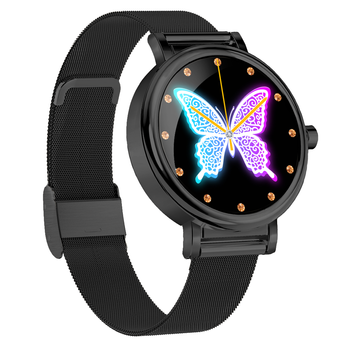 Smartwatch zegarek Rubicon czarny Bluetooth 5.0