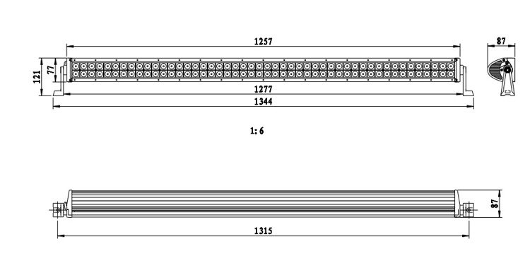 Lampa robocza halogen łuk combo 96led 288w 8584lm