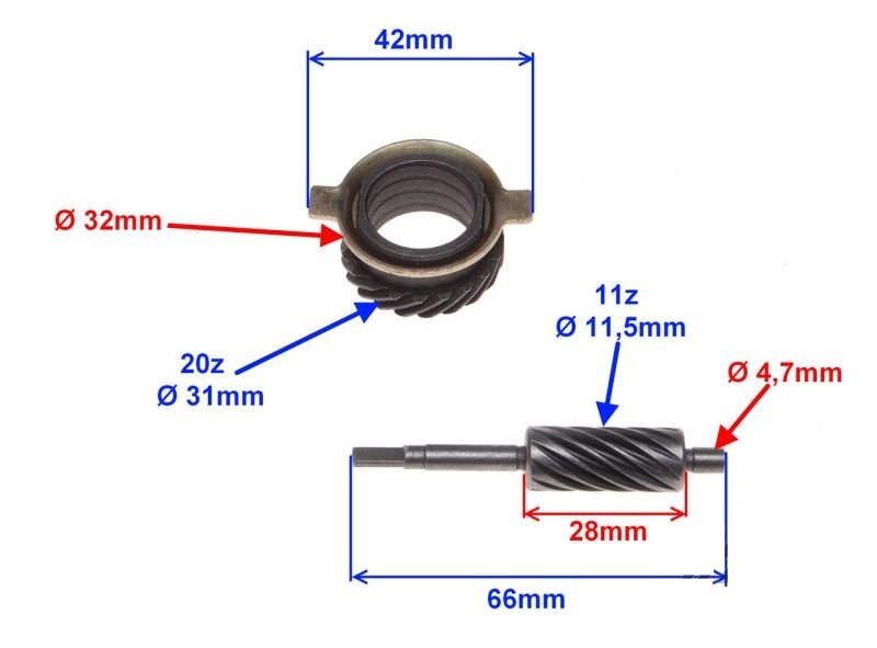 Napęd licznika wkład skuter Tesco Baotian Router