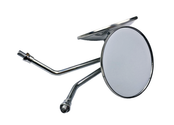 Lusterka motocyklowe okrągłe metal chrom M10 prawy 24cm