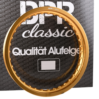 Obręcz koła aluminiowa złota 2,15x16 Simson MZ ETZ DPR Classic