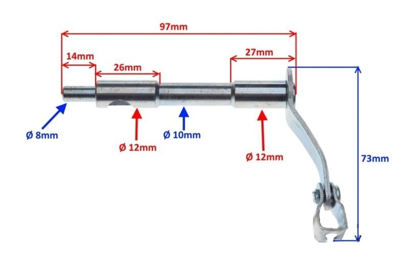 Dźwignia włączająca sprzęgło MRF140 YX140