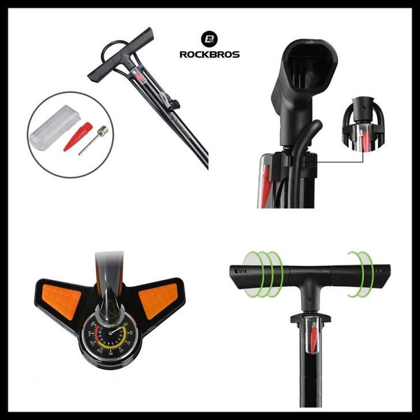 ROCKBROS Pompka rowerowa duża manometr (GP6532B)